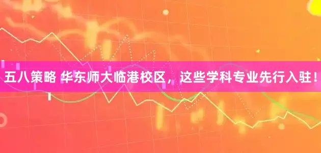 五八策略 华东师大临港校区，这些学科专业先行入驻！